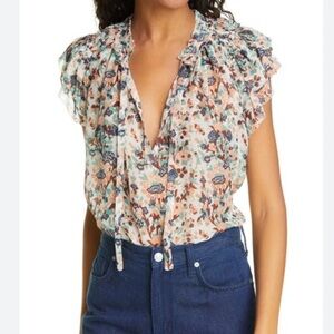 Ulla Johnson Tess Tie Neck Blouse